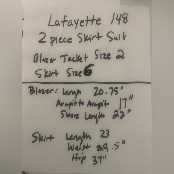 Lafayette 148 Blue Tweed Work Career 2 Piece Skirt Set Size 2 and 6  READ. - Picture 13 of 13